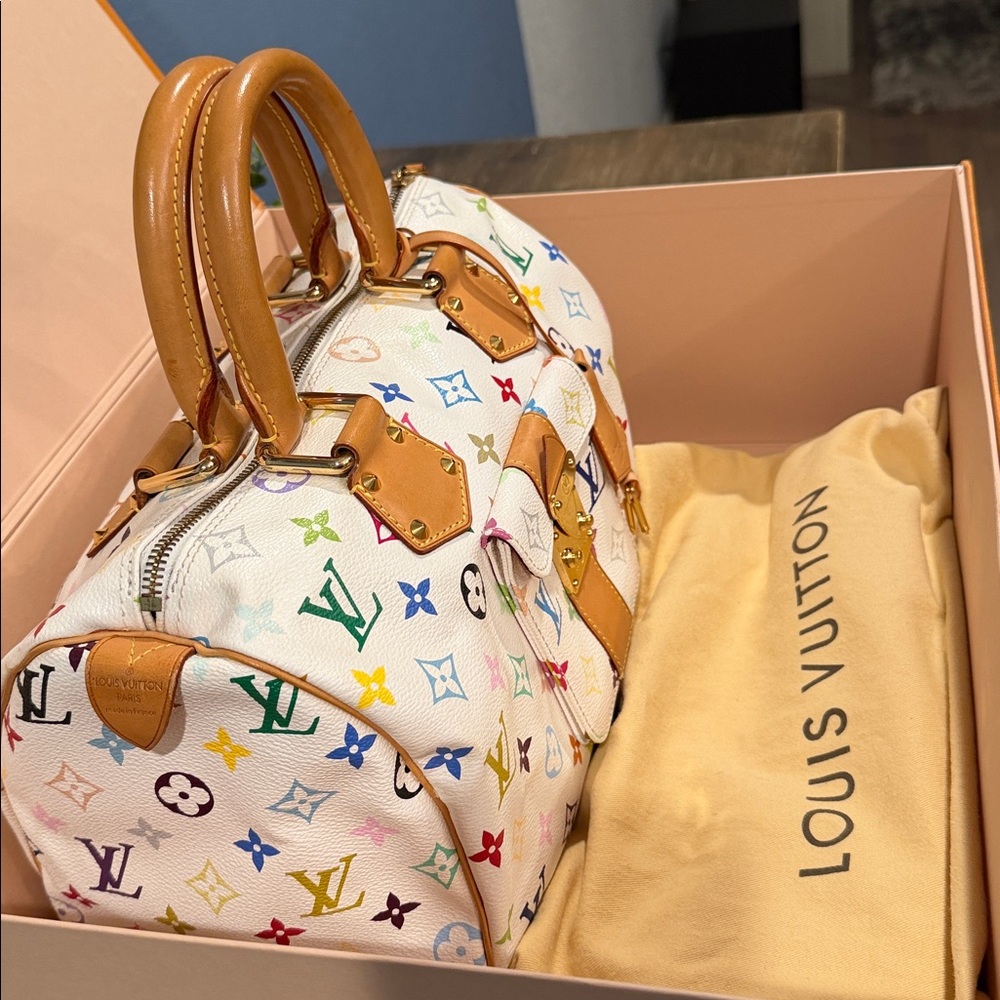🔥🔥Authentic Louis Vuitton Takashi Murakami Multi Color Speedy 30 - Picture 12 of 12